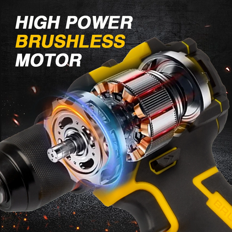 21V ブラシレスコードレスドリルドライバー 35N.M 高トルク交換式バッテリーパワードリル 毎日の修理と改修用